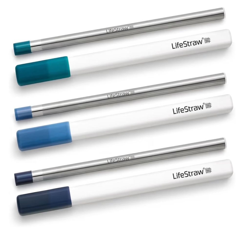 Stainless Steel Water Filter Set - Blue and Silver